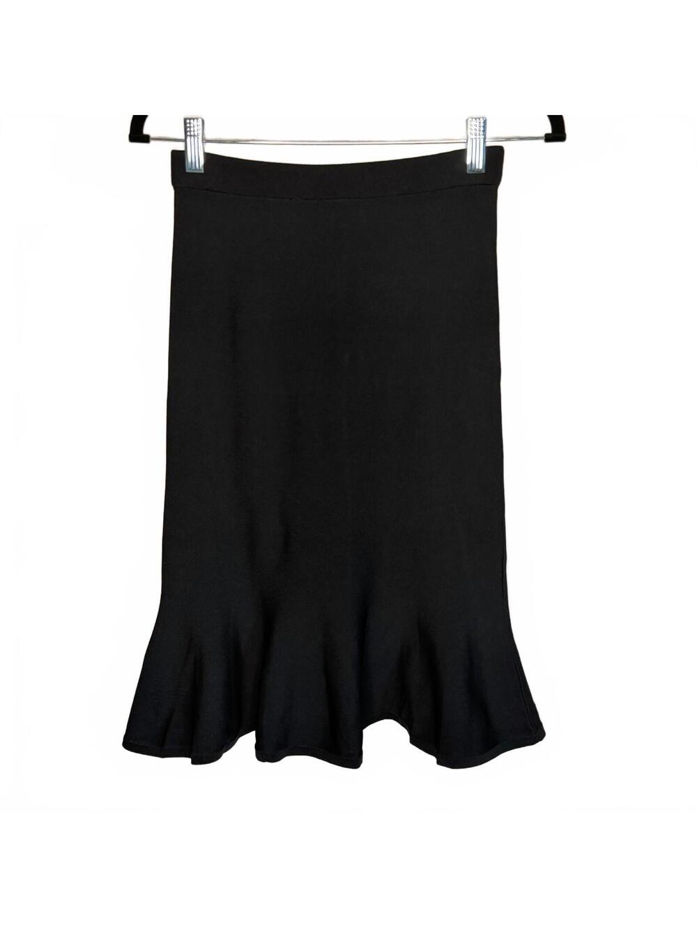 Michael Kors Knit Pencil Skirt Black Size XS Stretch Midi